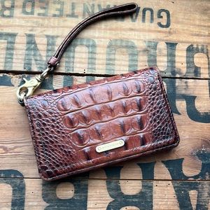 BRAHMIN Debra Wristlet in Pecan Melbourne
